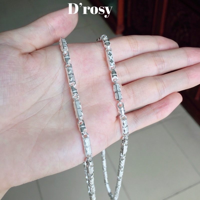 Dây chuyền bạc cho trẻ em hình sao nặng 6,5 chỉ dài 44 cm chuẩn bạc ta nguyên chất