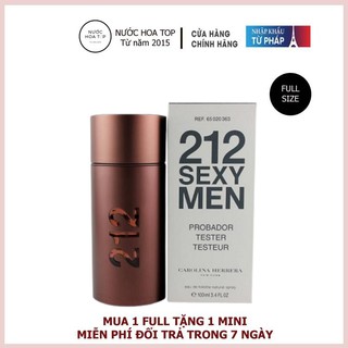 ~ 𝐍ƯỚ𝐂 𝐇𝐎𝐀 𝐓𝐎𝐏 ~ Nước Hoa Carolina Herrera 212 Sexy Men EDT 100ml Chính Hãng Nam