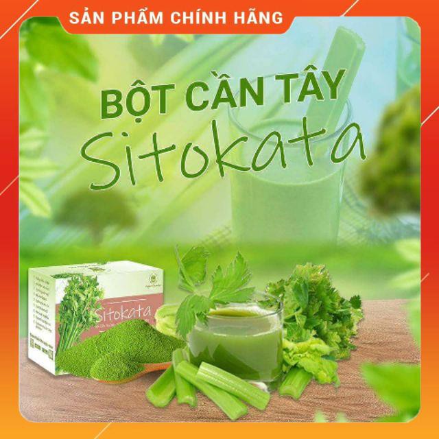 Bột cần tây Sitokata chính hãng (1 hộp 20 gói) tặng bình nước và cẩm nang