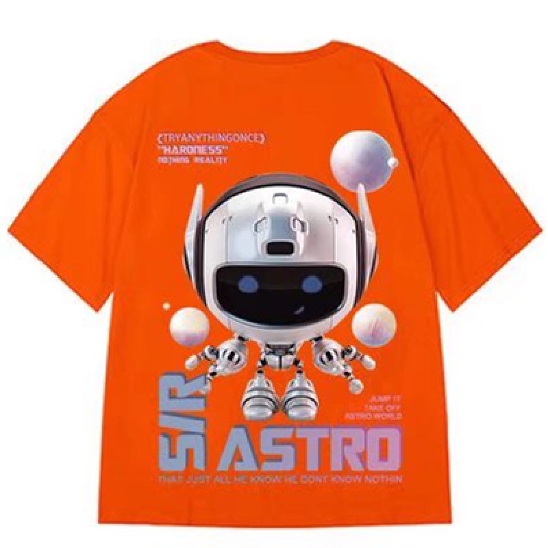 Áo Thun Tay Ngắn Cổ Tròn In Họa Tiết Hoạt Hình Thời Trang Mùa Hè Phong Cách Hàn Quốc Cho Nam Size M-8XL