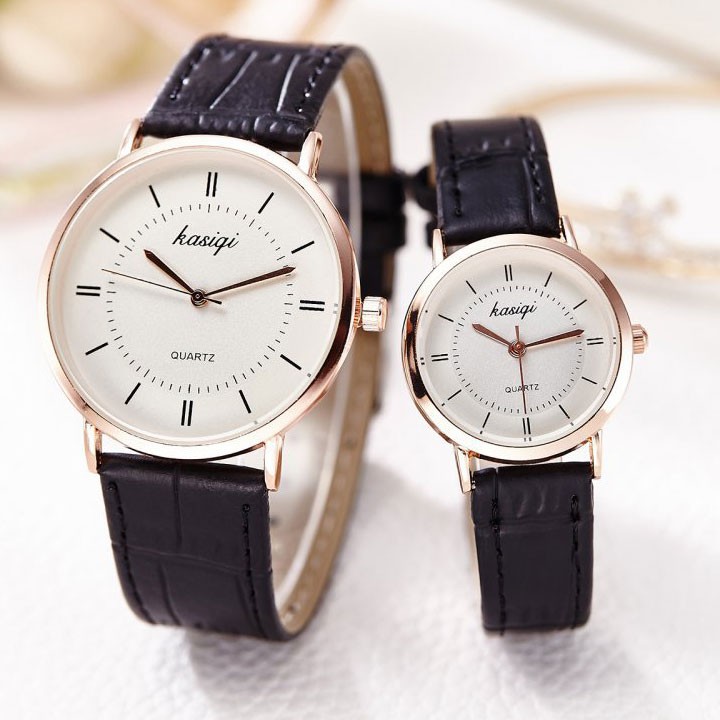 [GIÁ SỈ] ĐỒNG HỒ CẶP ĐÔI NAM NỮ DÂY DA KASIQI MẶT TRÒN LA MÃ THỜI TRANG CỰC ĐẸP | BigBuy360 - bigbuy360.vn