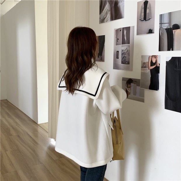 Áo nỉ ulzzang phong cách thuỷ thủ | BigBuy360 - bigbuy360.vn