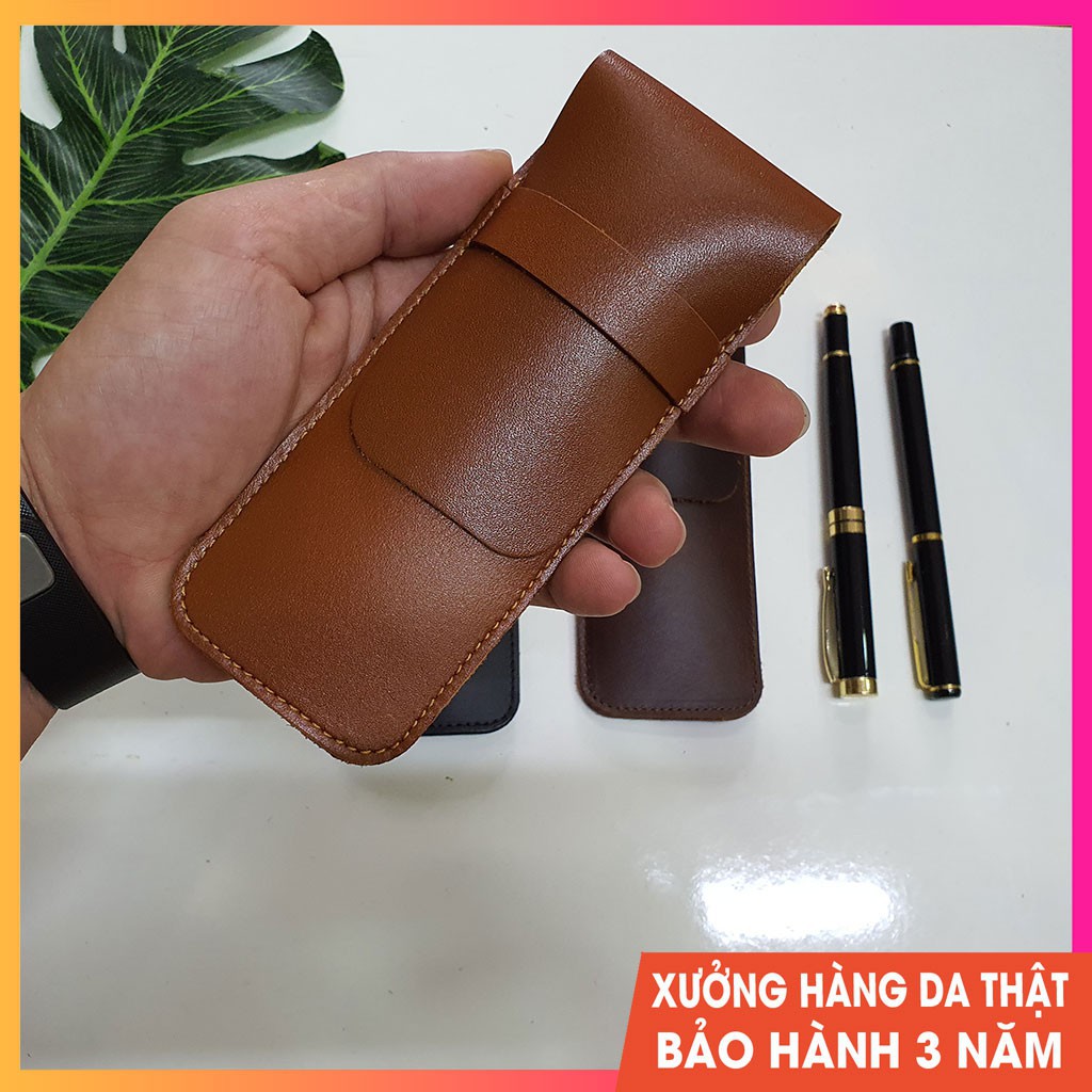 [Handmade] Túi đựng bút bàng da thật đẳng cấp doanh nhân (20x8cm) - ZN06 Bảo Hành 12 Tháng