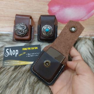 Bao da đừng bật lửa Zippo hàng cao cấp da thật 100%