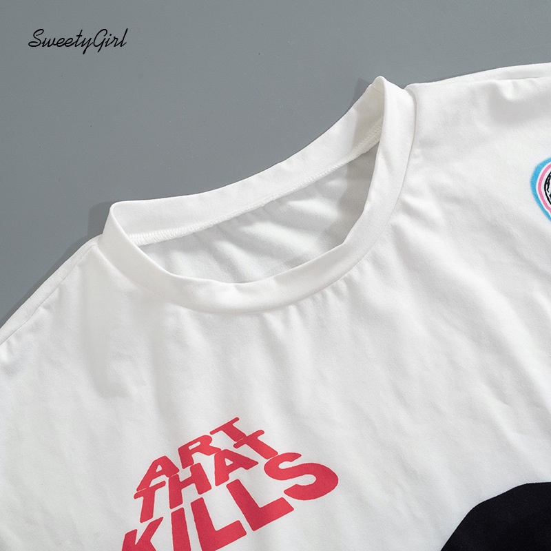 Áo Thun Sát Nách Cổ Tròn Dáng Rộng In Hoạt Hình Dasigner Nhiều Màu Thời Trang 2022 Cho Nữ