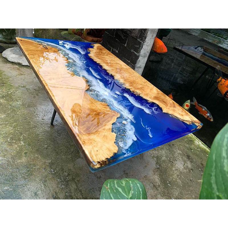 Keo Epoxy Resin AB Hàn Quốc trong suốt 3:1 đổ khối 3D mỹ thuật, vẽ tranh cá 3D, ...