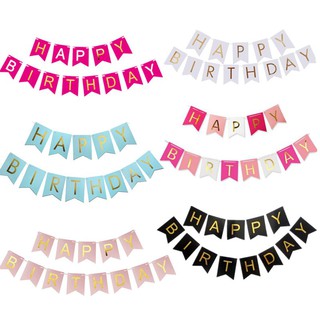 Dây Cờ Treo Trang Trí Tiệc Sinh Nhật In Chữ happy birthday