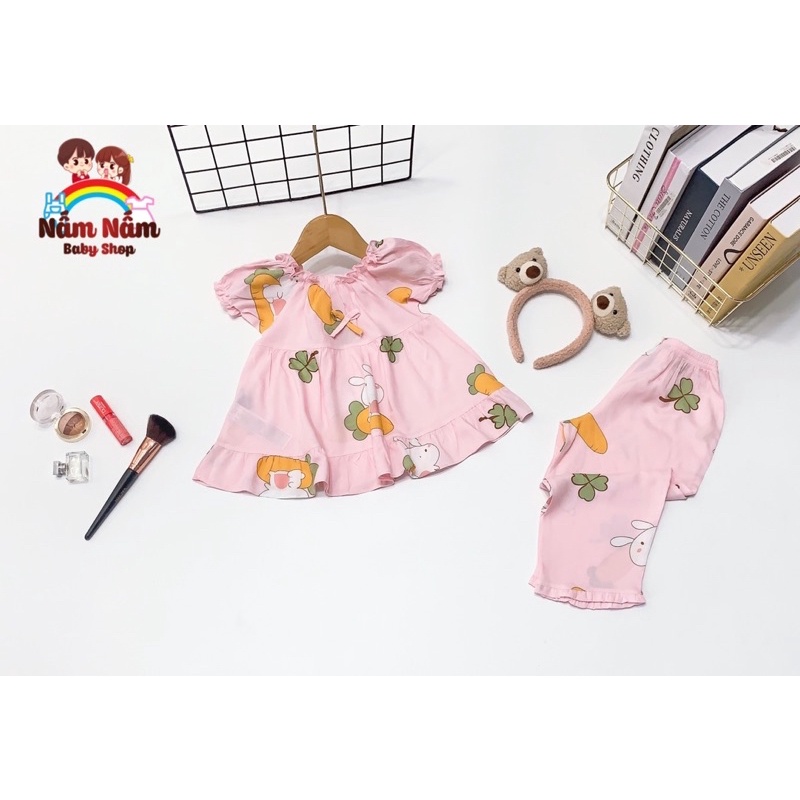 Bộ lanh tay ngắn quần dài bé gái(hàng xuất F21) Bảo Sam