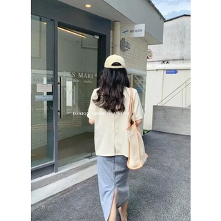 Blazer lụa cài khuy sau A-6907