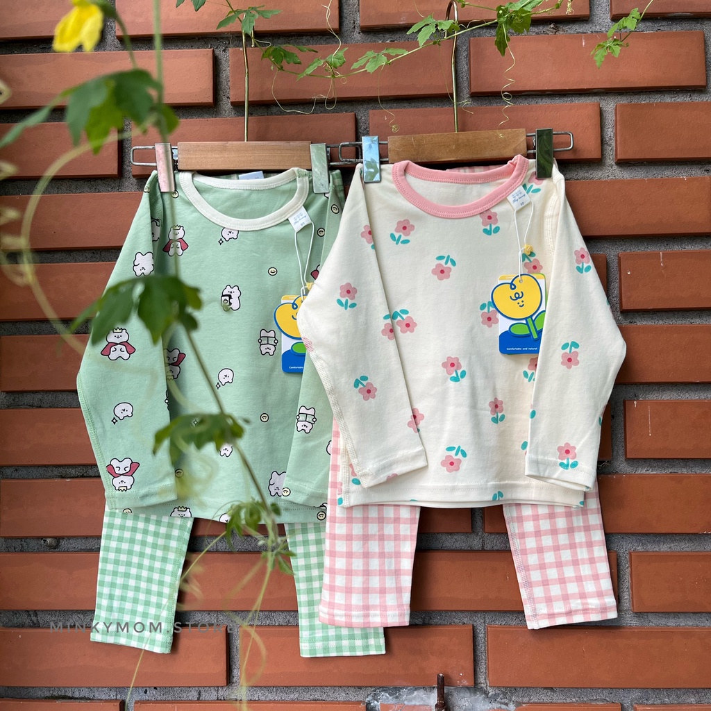 [HeyHoney] BỘ DÀI TAY COTTON HOẠ TIẾT SIÊU XINH CHO BÉ YÊU