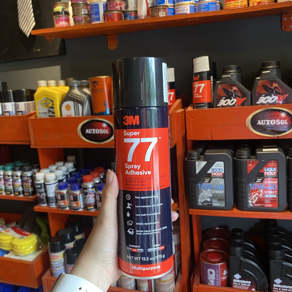 Keo Phun Xịt Đa Năng Chuyên Dán Các Vật Liệu Khác Nhau 3M 375g Super 77 Spray Adhesive chamsocxestore