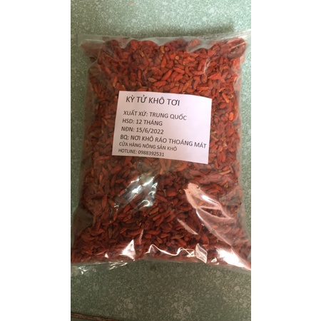 1kg Kỳ tử câu kỳ tử đẹp hạt đều tơi không đóng cục sản phẩm y hình