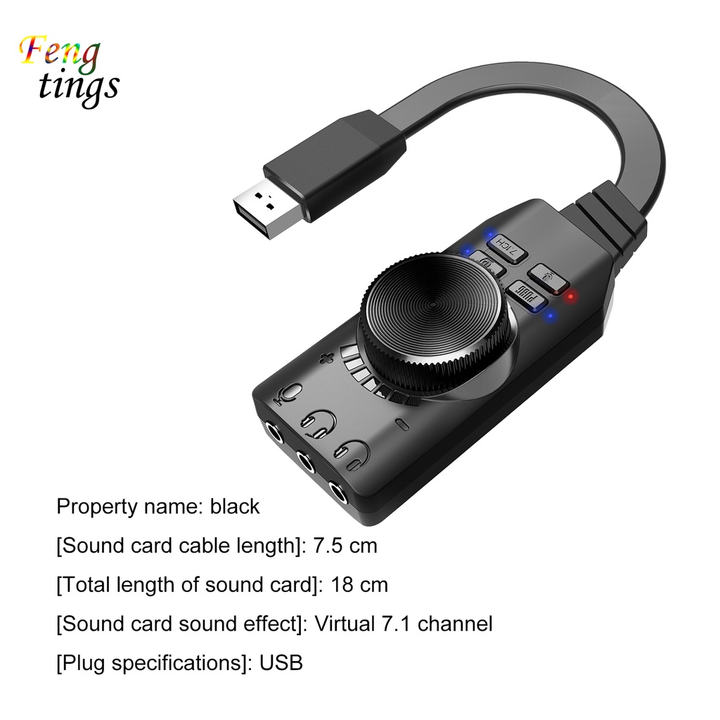 Thiết Bị Chuyển Đổi Âm Thanh 7.1 Kênh Usb Cho Pc