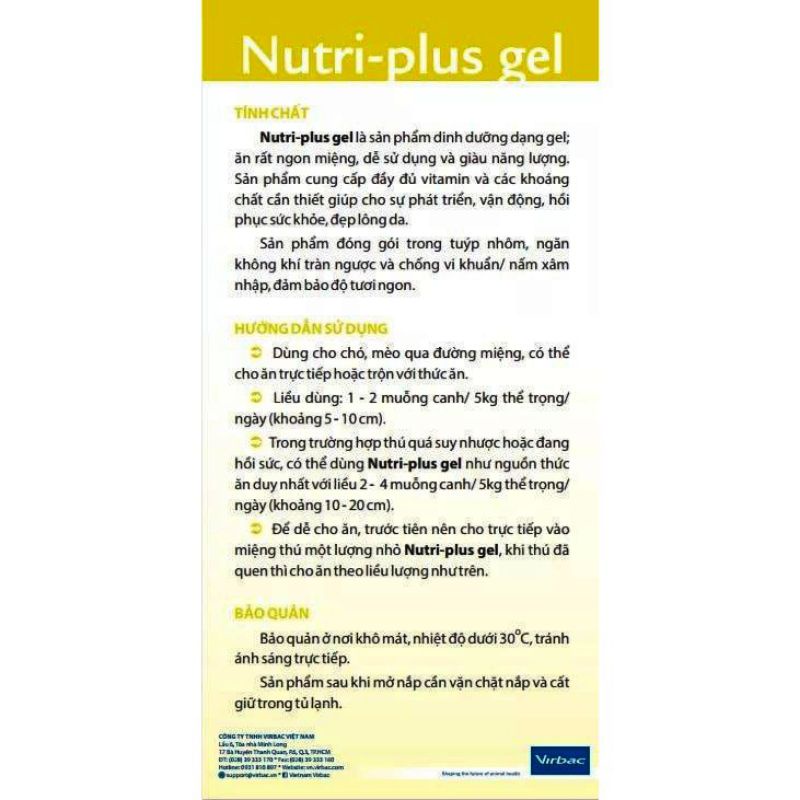 Nutri Plus Gel - Gel dinh dưỡng cho chó mèo
