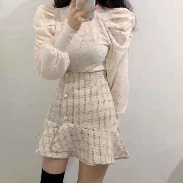 Áo ren tay bồng Quảng châu