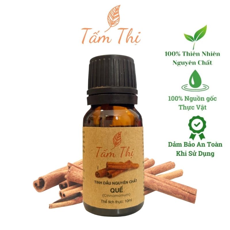 Tinh Dầu Quế Tấm Thị Thiên Nhiên Nguyên Chất 100% Lọ 10Ml Giúp Thơm Phòng Đuổi Muỗi Khử Mùi