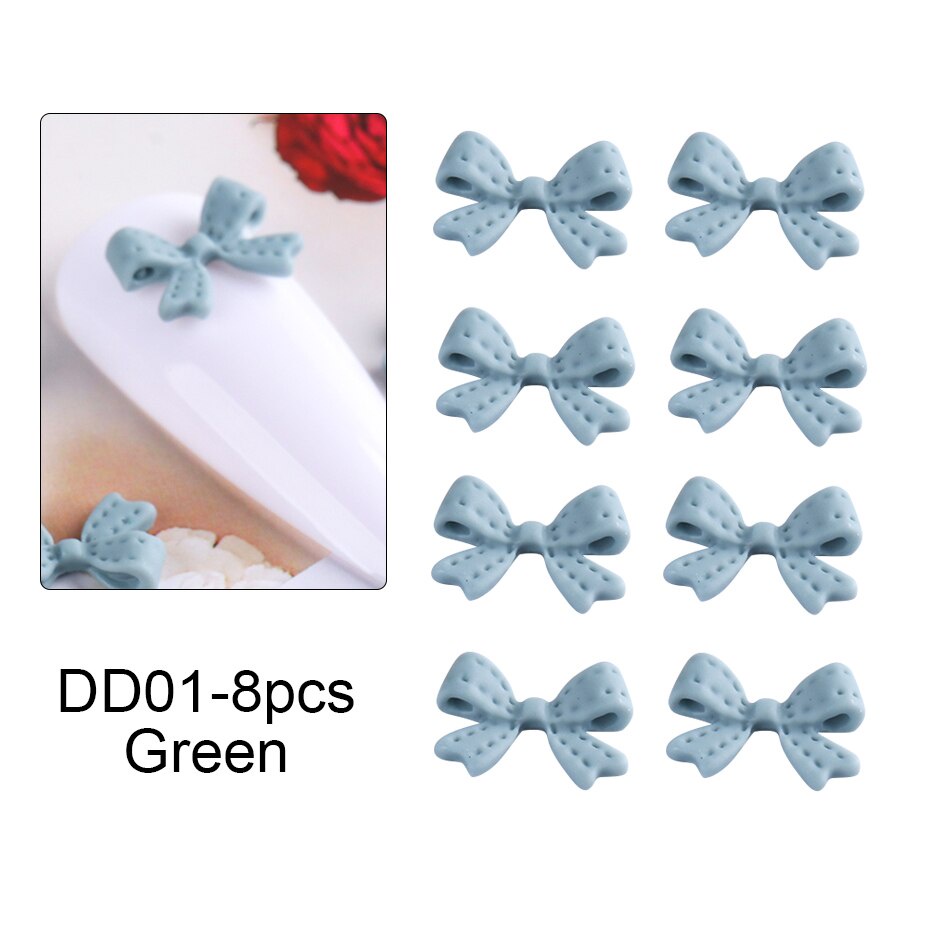 [Hàng mới về] Set hạt đính móng tay trang trí nghệ thuật thiết kế nơ 3D đáng yêu