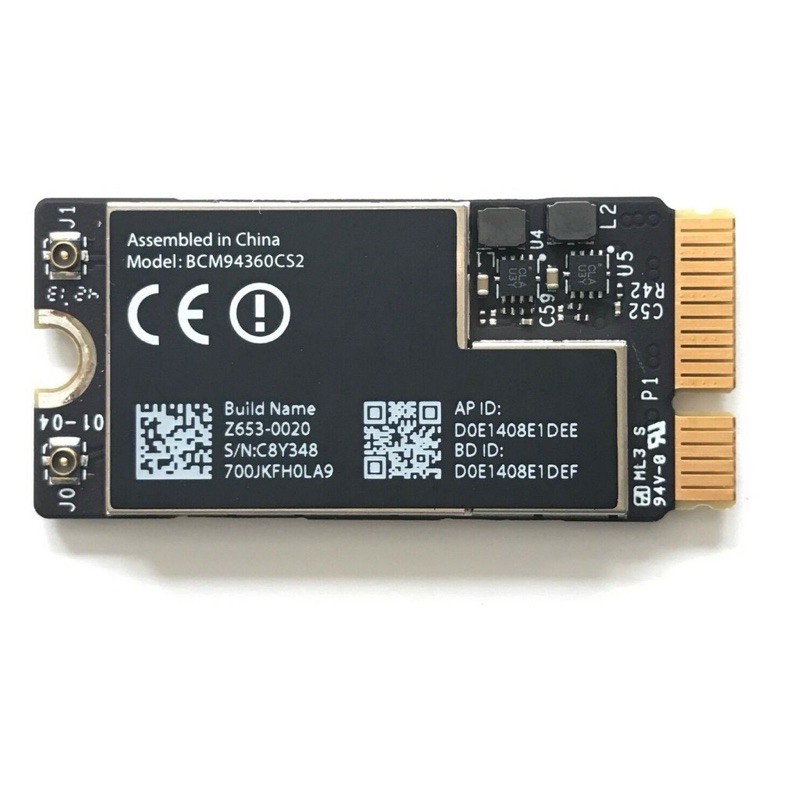 Combo card wifi BCM94360 for laptop / pc chuẩn m2 ngff chạy hackintosh