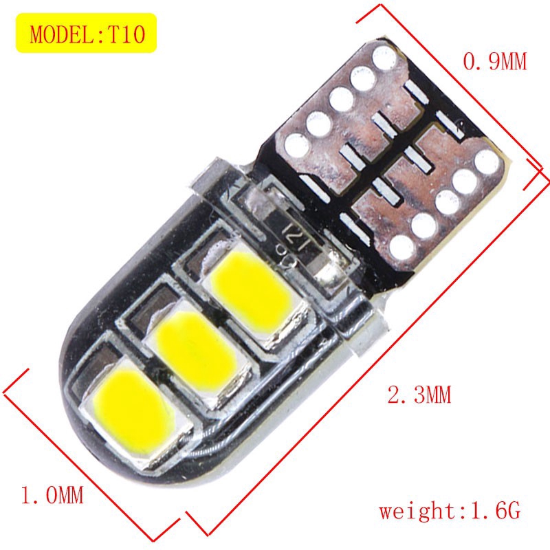 2.3 cm đoạn ngắn làm nổi bật ngọn đèn nhỏ mô hình W5W T10 silicone nhỏ đèn ánh sáng xe đầu máy đèn