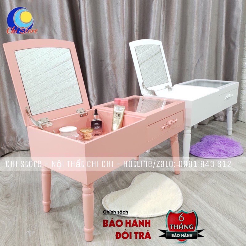 Bàn Trang Điểm Mini, Bàn Trang Điểm Mini Ngồi Bệt Phong Cách Hiện Đại🎁𝐓𝐚̣̆𝐧𝐠 𝐊𝐞̀𝐦 𝟏 𝐓𝐡𝐚̉𝐦 𝐓𝐫𝐚́𝐢 𝐓𝐢𝐦