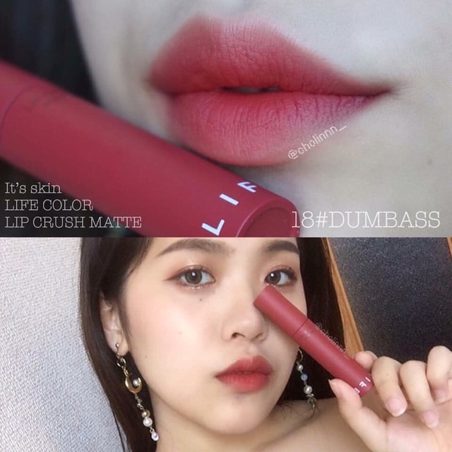 Son kem lì It's skin life color lip crush matte