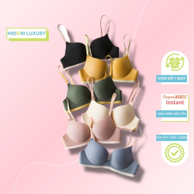 Áo lót su không gọng nâng ngực đệm dày mềm mịn Push up AS172