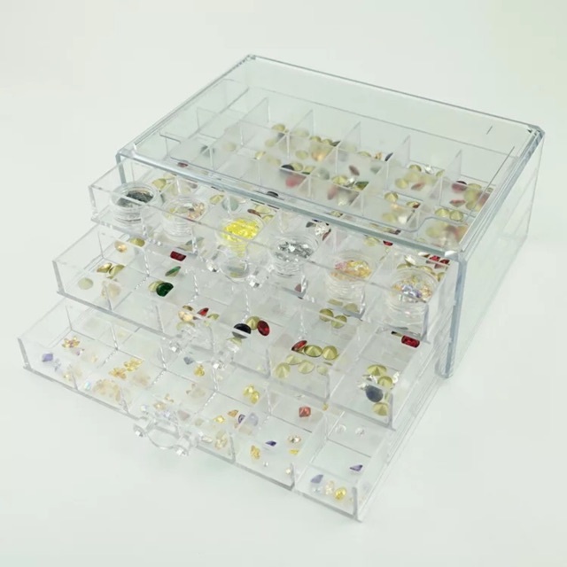 Khay đựng Đá 3 tầng khay đựng dụng cụ phụ kiện, khay mika 3 tầng - manh219