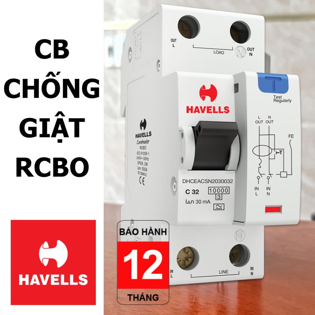 CB Chống Giật RCBO 1 pha + N 32A