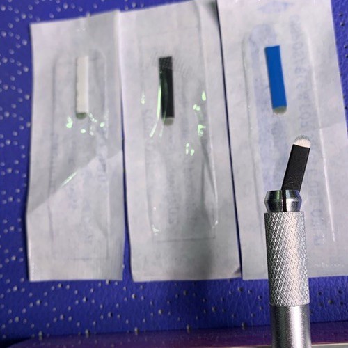 Lưỡi dao điêu khắc định hình chân mày DCPX, tròn đen và dao xéo,