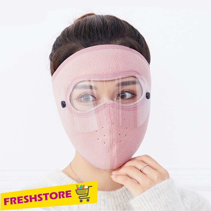 Khẩu Trang Ninja Nin Ja Nam Nữ Vải Nỉ Che Kín Mặt Mắt Chống Bụi Chống Nắng Chống Rét Có Kính KTN01KHNX - Freshstore | BigBuy360 - bigbuy360.vn