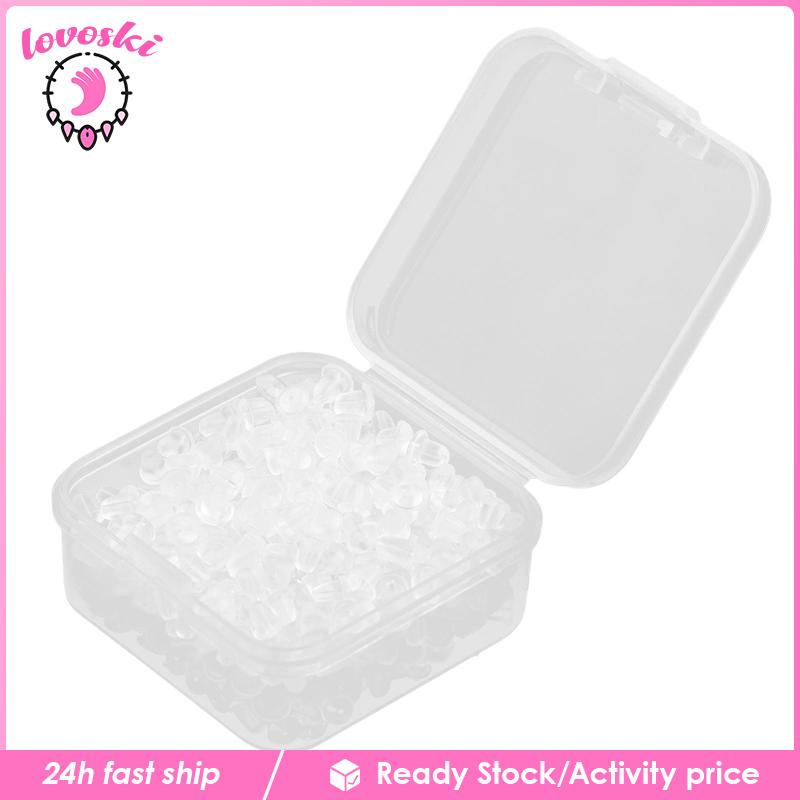 500 Phụ Kiện Bông Tai Bằng Silicon Mềm Trong Suốt