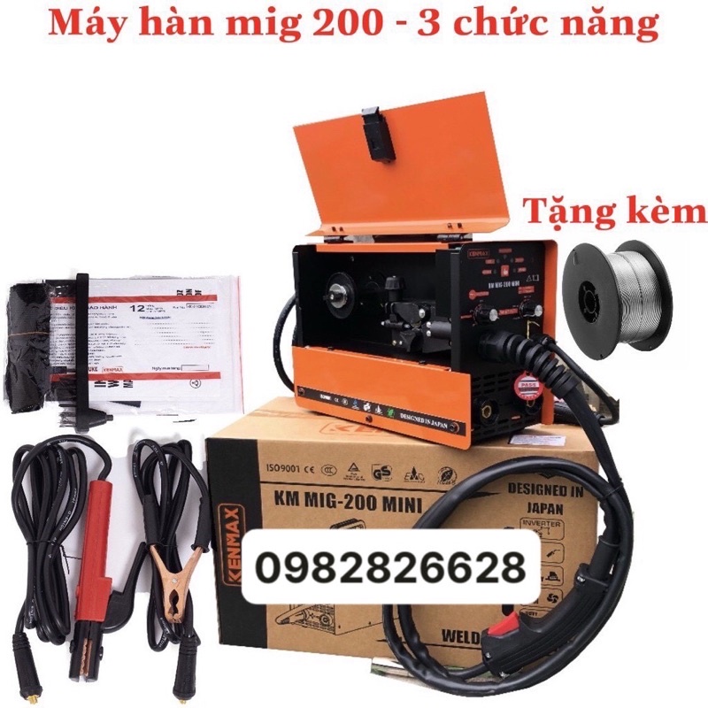 Máy Hàn Mig 3 chức năng 200 Mini | Máy hàn mig không có khí| Máy hàn Mig không khí | Máy Hàn Que