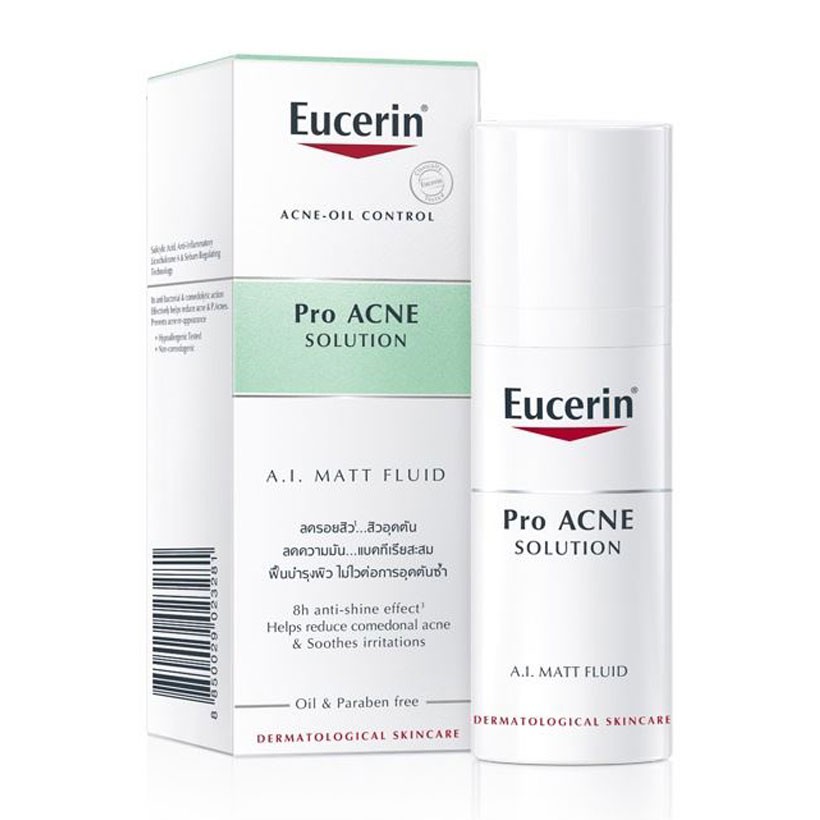 ✅[CHÍNH HÃNG] Kem Dưỡng Ẩm, Kiểm Soát Nhờn Ngừa Mụn Eucerin Pro Acne Solution A.I Matt Fluid 50ml-ProAcne AI Mattifying