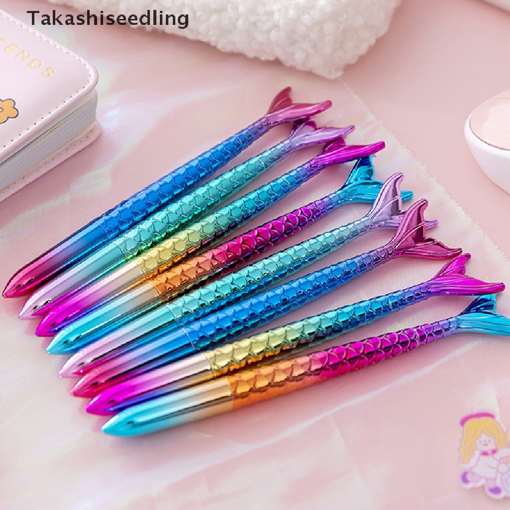 (Takashiseedling) Bút Mực Đen Ngòi 0.5mm Hình Đuôi Nàng Tiên Cá