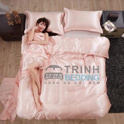 BỘ DRAP PHI LỤA MÀU MỚI MỊN MÁT CAO CẤP TRINHBEDDING