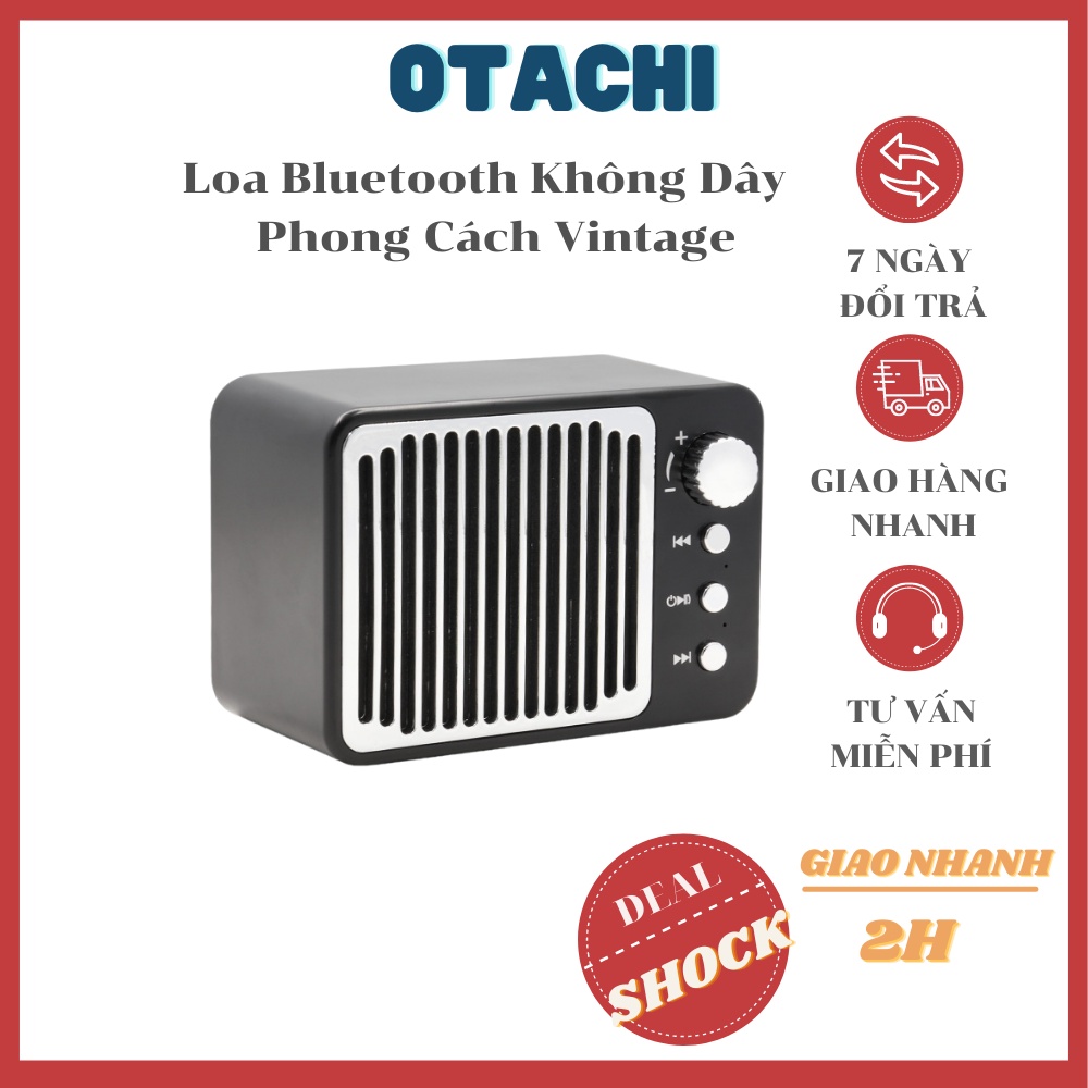 Loa Bluetooth H01 Không Dây Cầm Tay Bass Mạnh Mẽ Chống Nước Phong Cách Vintage