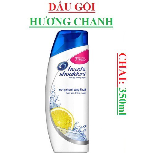 Dầu gội Head&shoulders 350ml; bạc hà,mượt óng,ngăn rụng tóc,sảng khoái,táo,da đầu ngứa