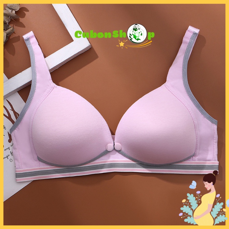 Áo ngực bà bầu, Áo lót cho con bú và sau sinh chống chảy xệ cotton mềm mịn không gọng HA389