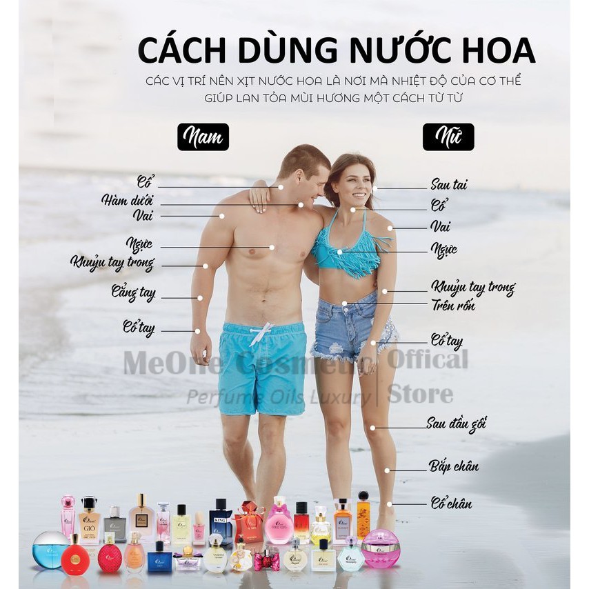 Tinh Dầu Nước Hoa Dubai Mini Nước Hoa Nữ Nước Hoa Nam Chai Lăn 5ml - MiKi Store - Siêu Thơm Lâu - Mua 6 Tặng 1
