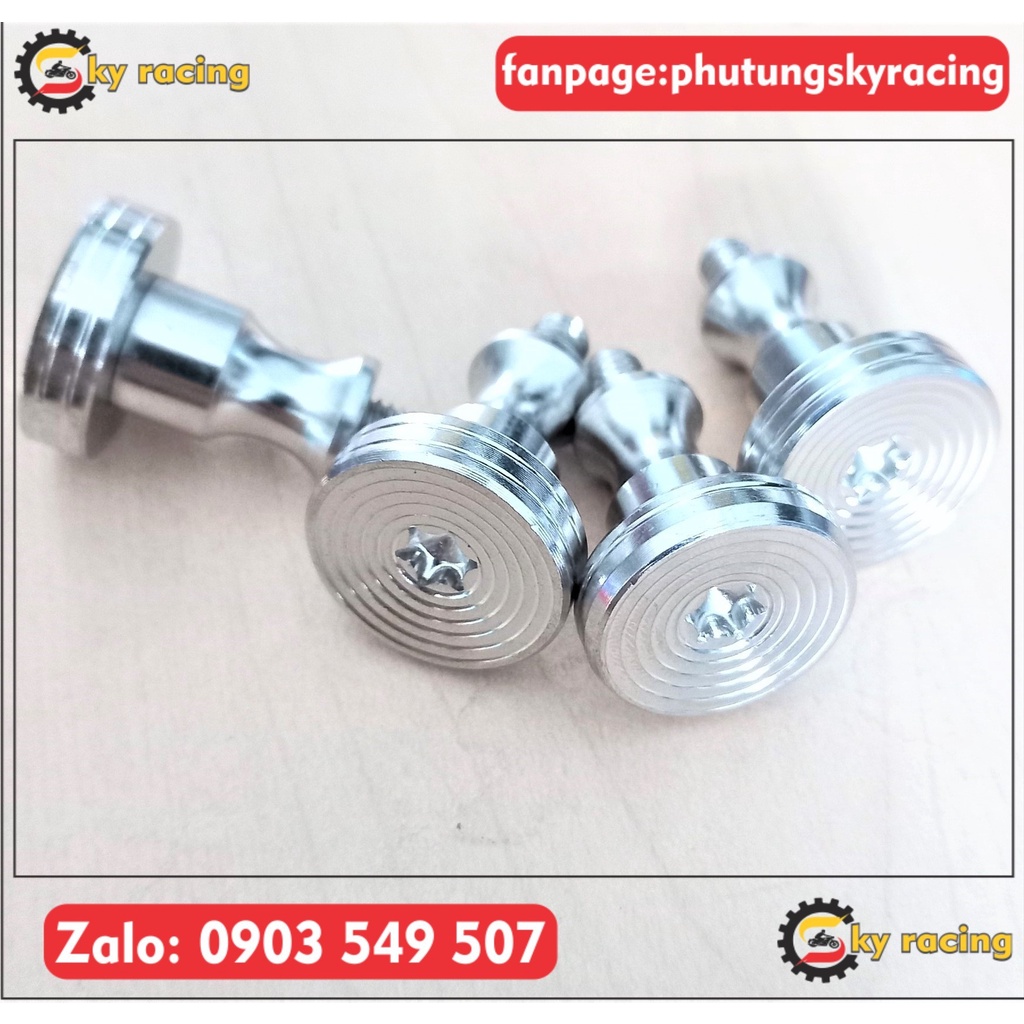 Cặp ốc gắn đầu bò Inox 304 dành cho wave anpha 2017đến 2019