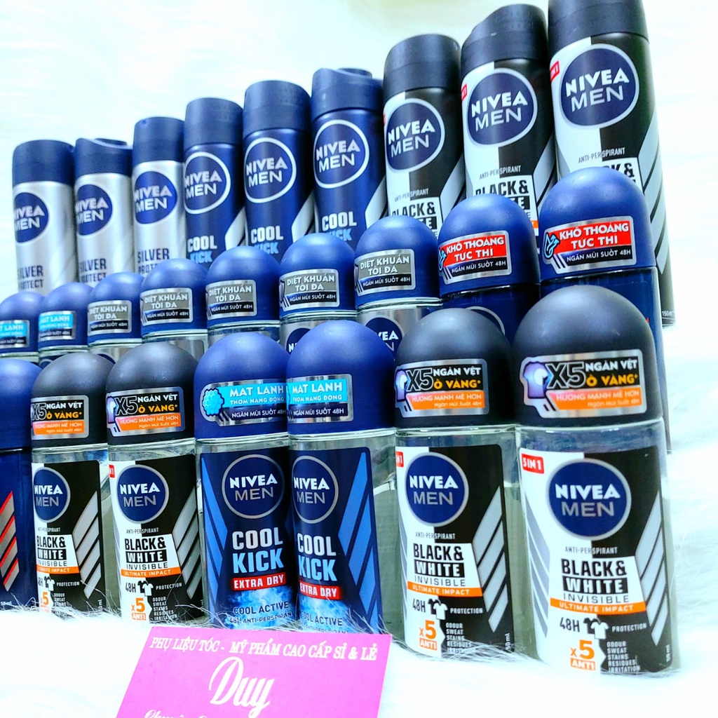 Nivea Xịt - Lăn Khử Mùi Toàn Thân Dành Cho Nam Các Loại 150ml &amp; 50ml