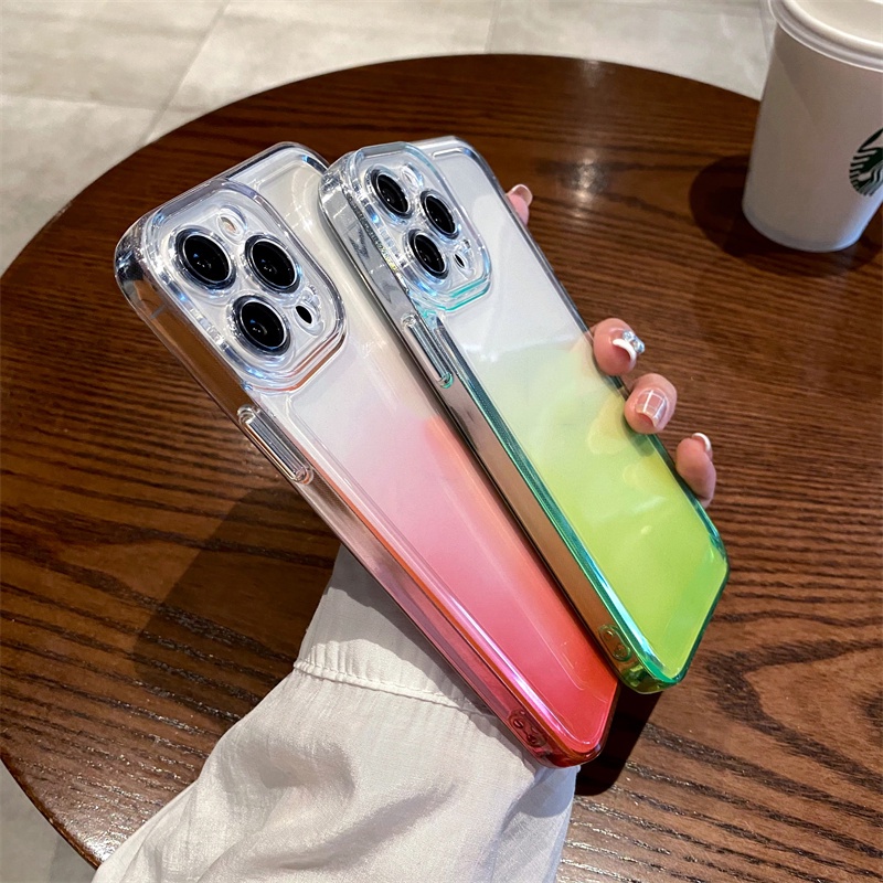 Ốp Điện Thoại Silicon Mềm Màu Gradient Cho compatible for Iphone 13 pro max 12 12 pro max 11 11 pro max Xs max XR 7 8 se 2020 7plus 8plus