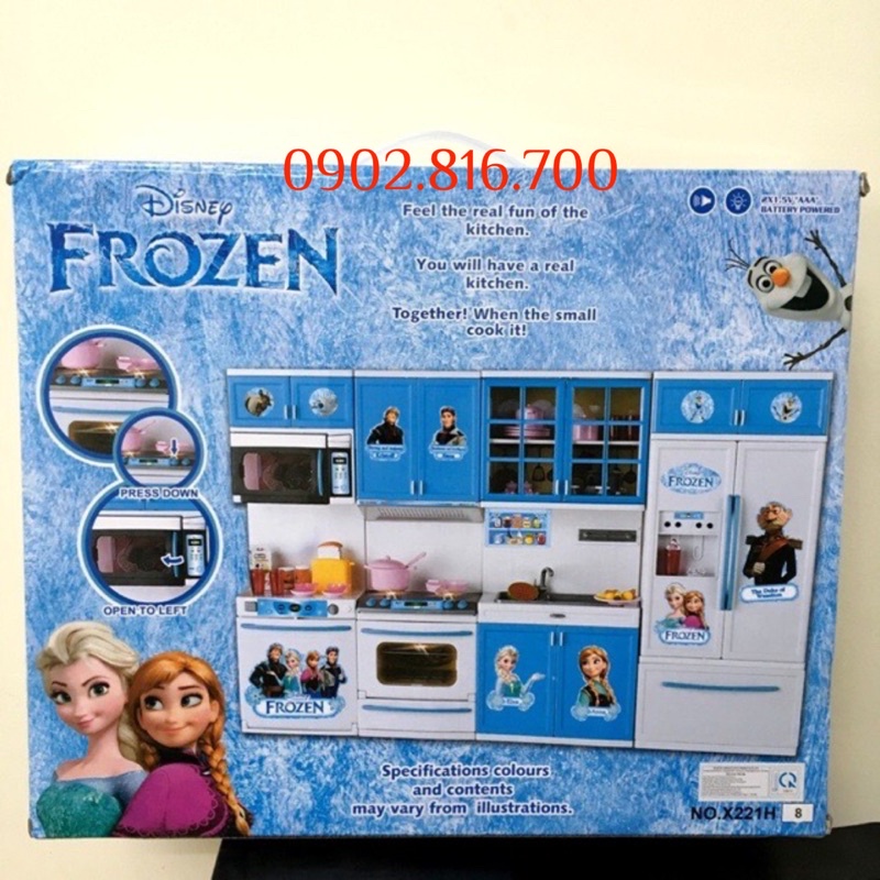 Hộp đồ chơi nhà bếp mini có nhạc và đèn hình công chúa Elsa - nữ hoàng băng giá Frozen X221H