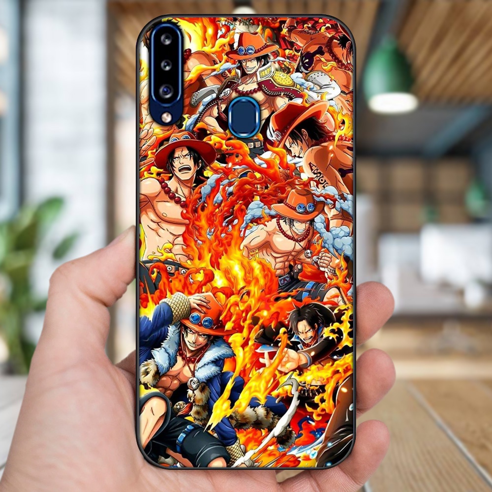 Ốp lưng Samsung A20S viền đen in hình Ace One Piece
