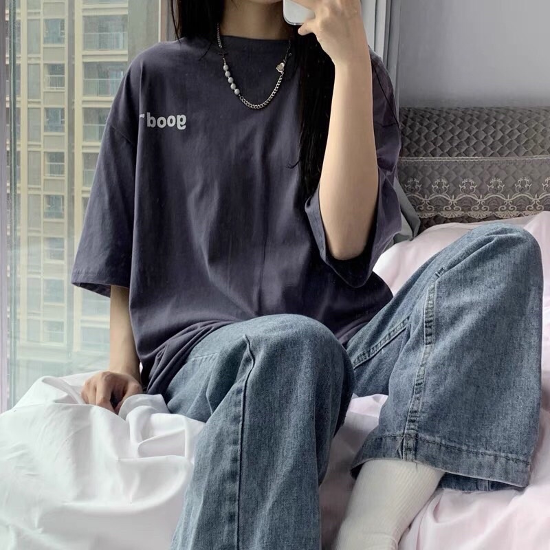 [Rẻ vô địch] Áo thun cotton tay lỡ dáng rộng unisex Good freesize từ 38-65kg