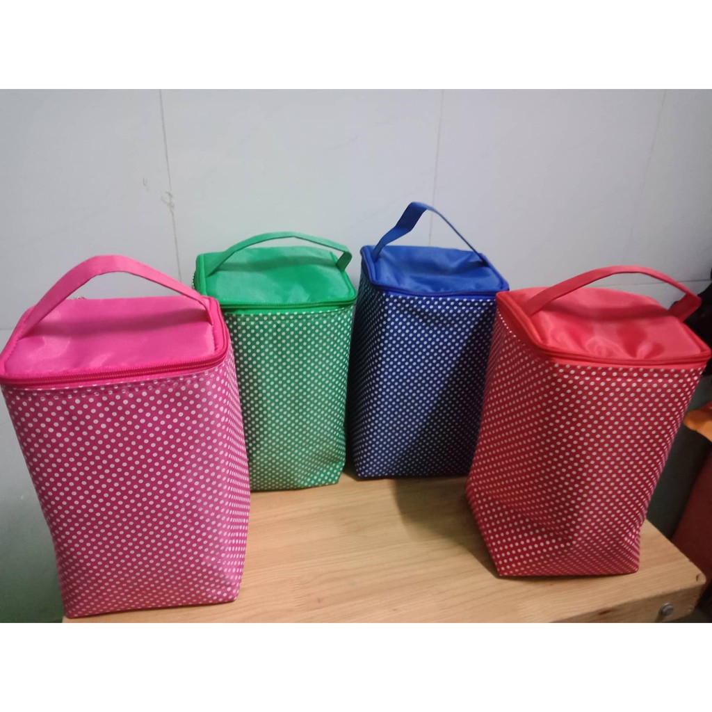Túi đựng hộp cơm giữ nhiệt chấm bi lớn