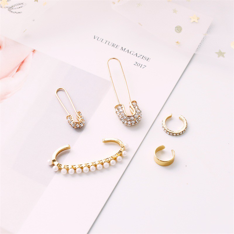 Bông Tai Đính Đá Sáng Tạo Theo Phong Cách Hàn Quốc