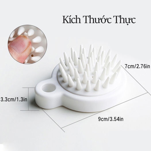 Lược Gội Đầu Muji Xuất Nhật - Massage Đầu Giảm Stress - Ngăn Ngừa Và Kích Thích Mọc Tóc DC24