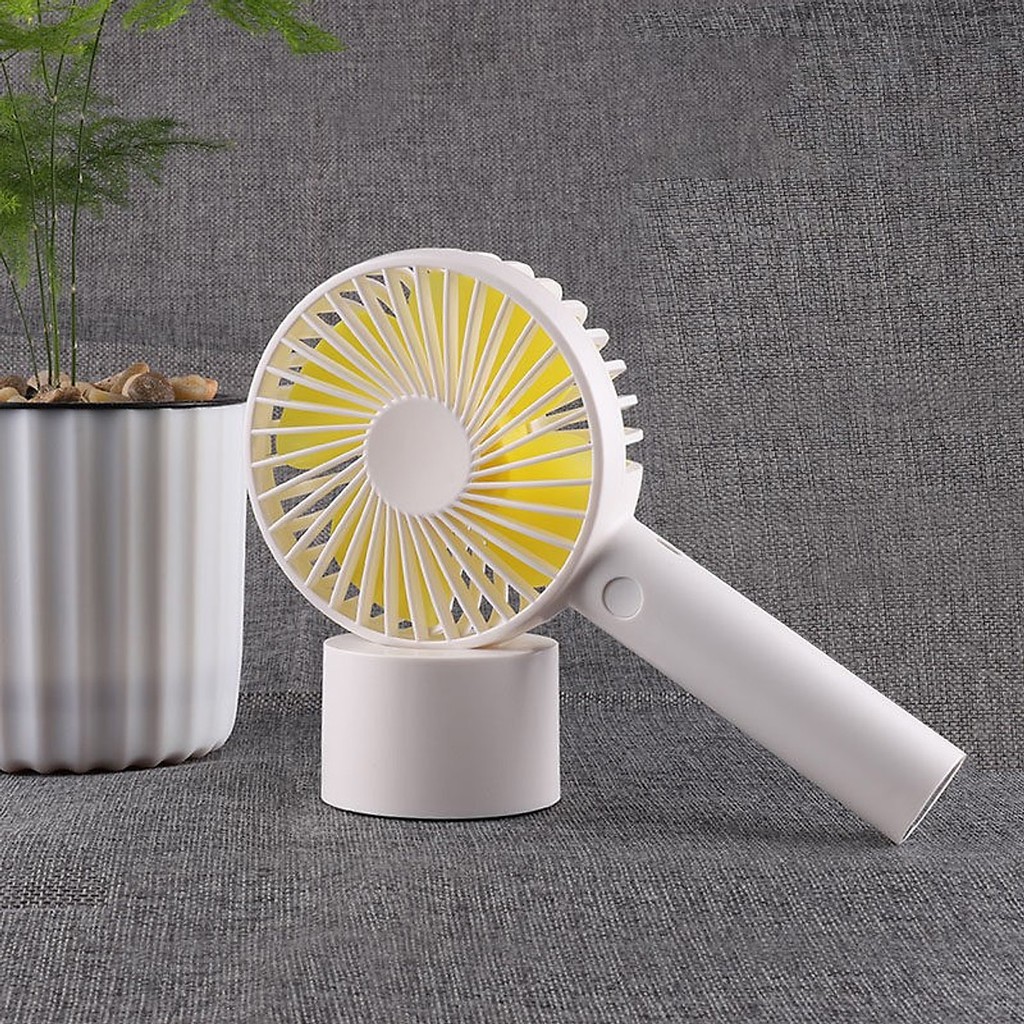 Quạt mini cầm tay tích điện Kèm pin sạc USB 3 chế độ có đèn led Siêu Mạnh nhỏ gọn tiện lợi - Mộc Diệp | BigBuy360 - bigbuy360.vn