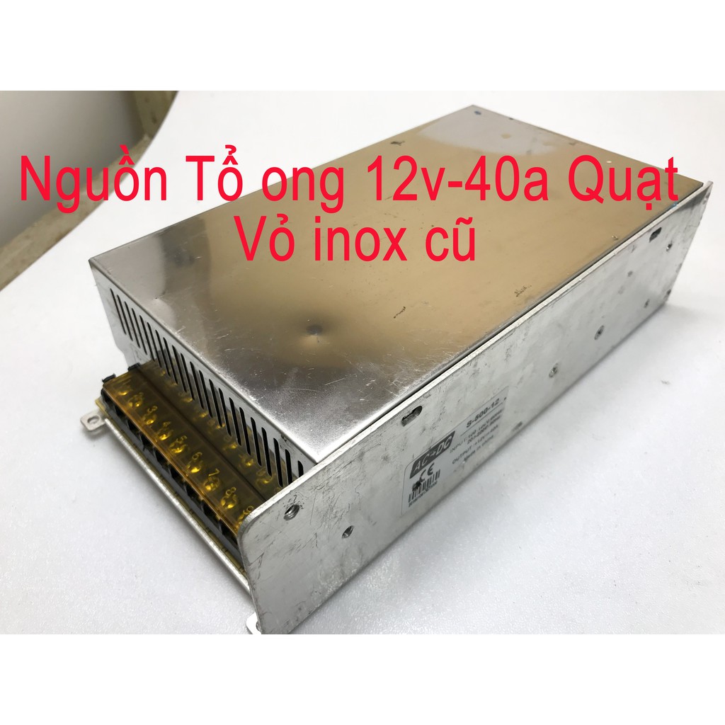 Nguồn tổ ong 12V 33A~ 40A 492W(quạt) vỏ inox cũ